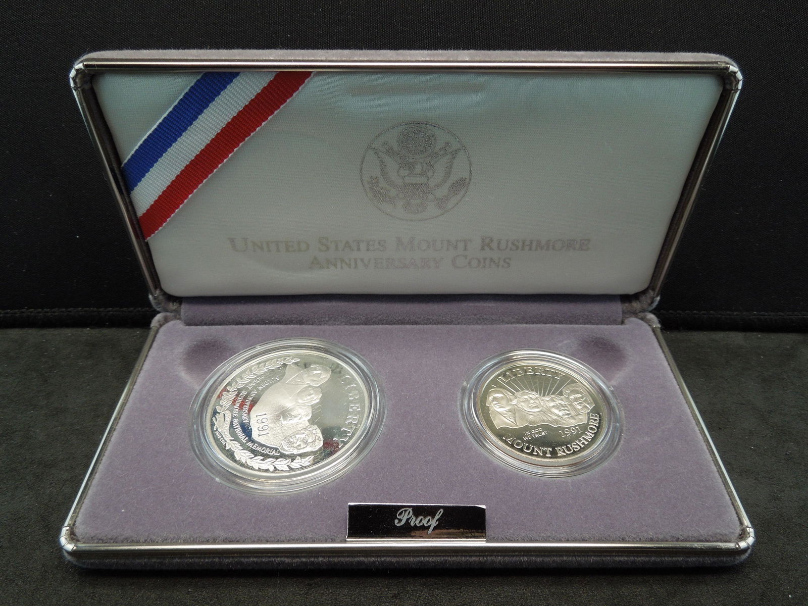 1991 Mt. Rushmore 2 Coin Silver Proof Set (1 of 3)