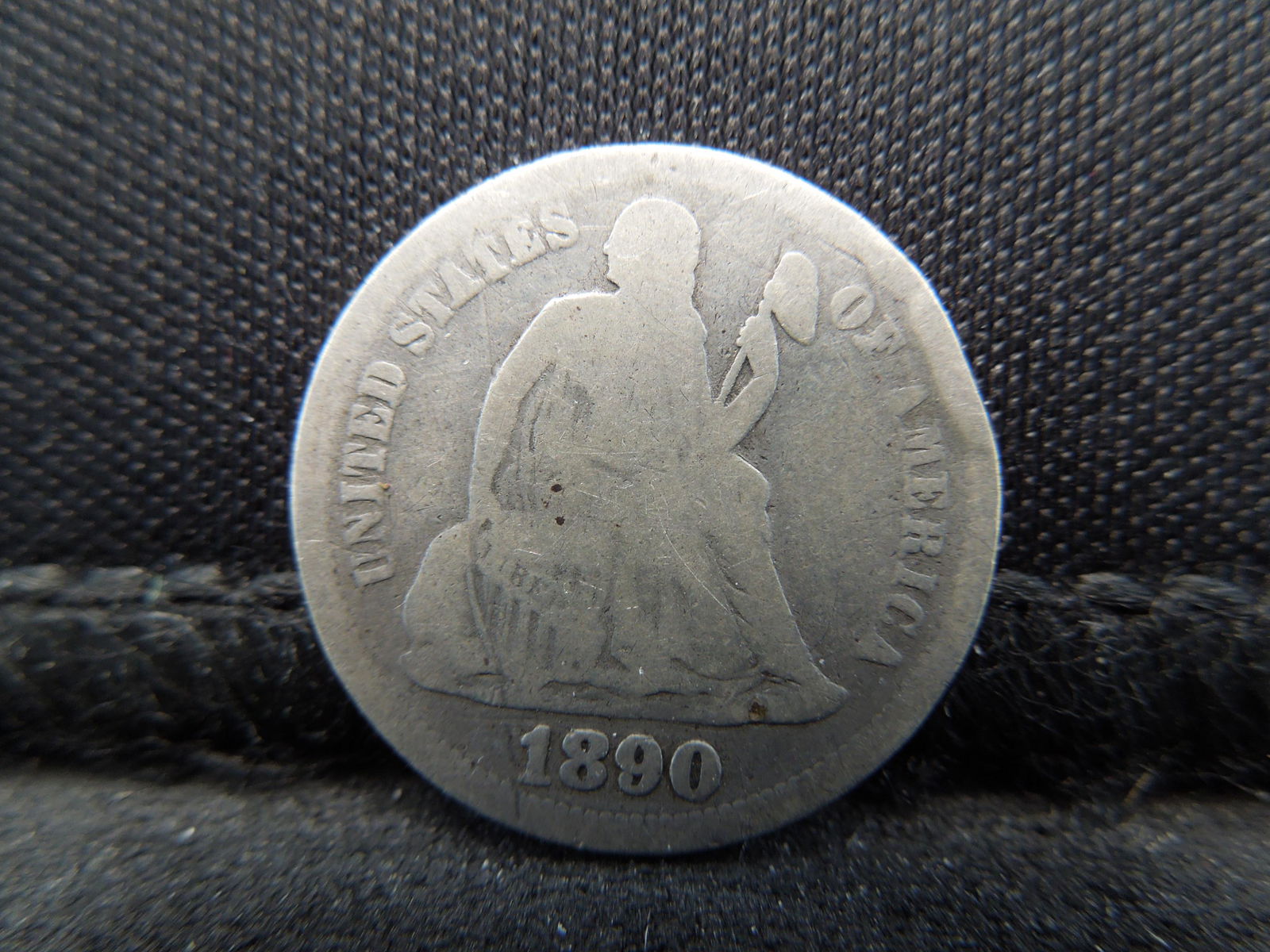 1890 Seated Liberty Silver Dime (1 of 2)