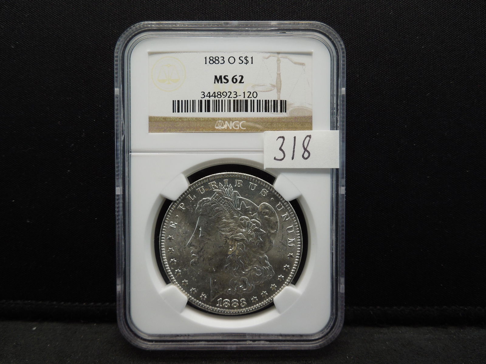 1883-O NGC MS62 Morgan Silver Dollar (1 of 4)