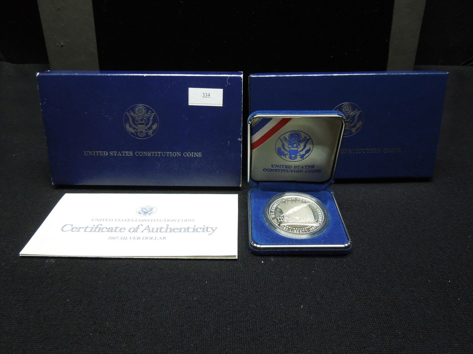 1987 U.S. Constitution Proof Silver Dollar in Original (1 of 5)