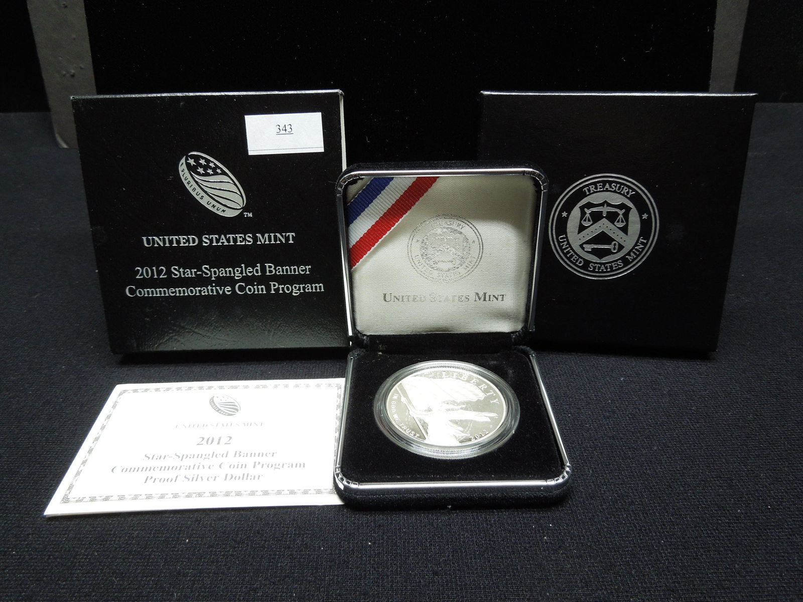 2012 Star-Spangled Banner Commem Proof Silver Dollar w/ (1 of 4)