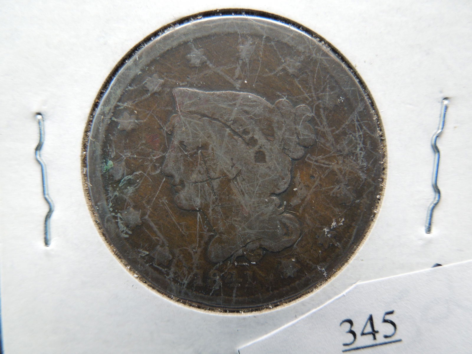 1841 Braided Hair Large Penny Cent (1 of 3)