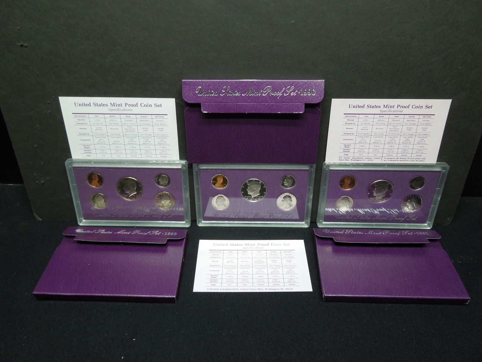 1989, 1990, 1991 U.S. Proof Sets in Original Packaging (1 of 10)