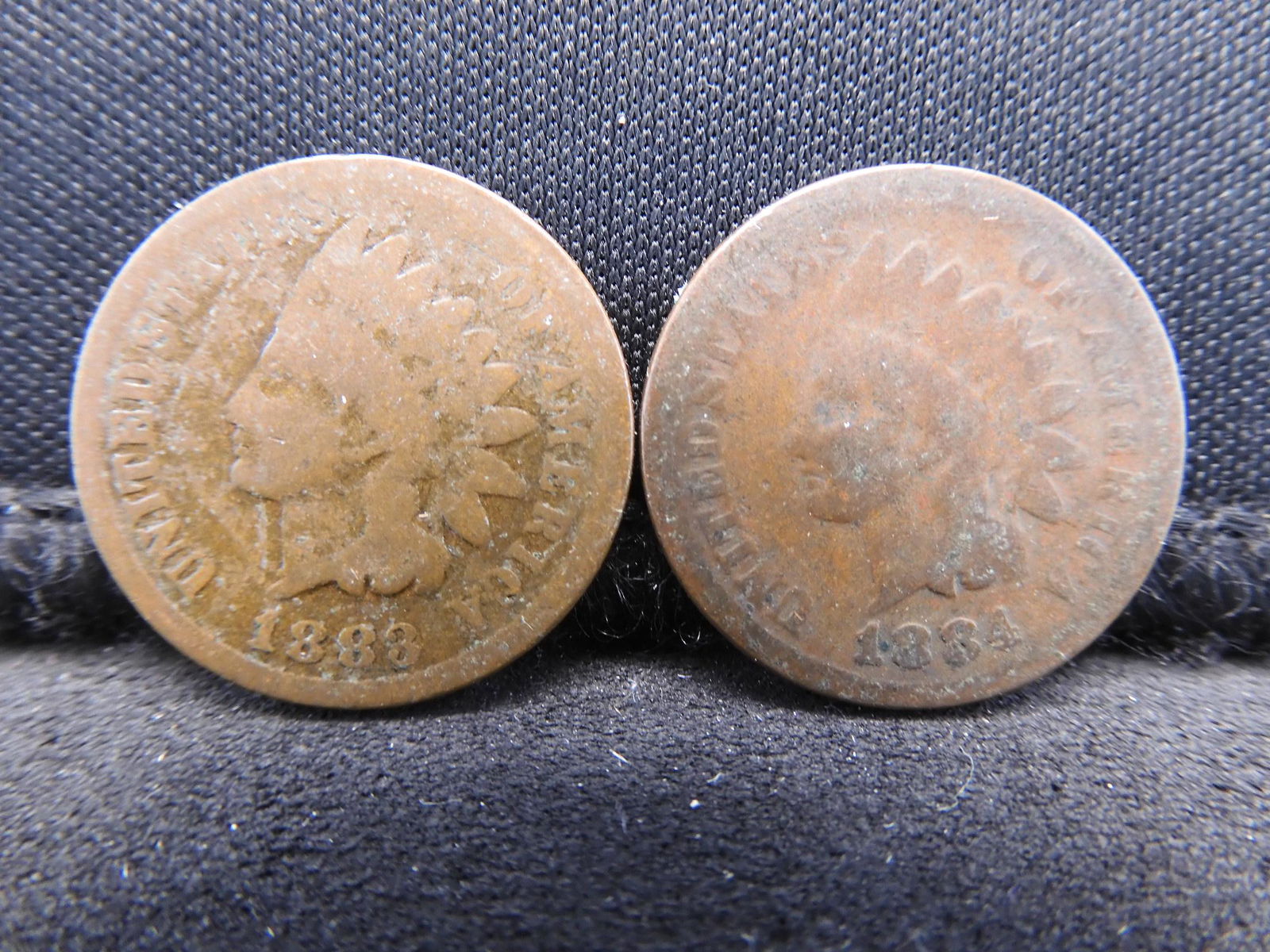 1883 & 1884 Indian Cents Two Coin Lot (1 of 2)