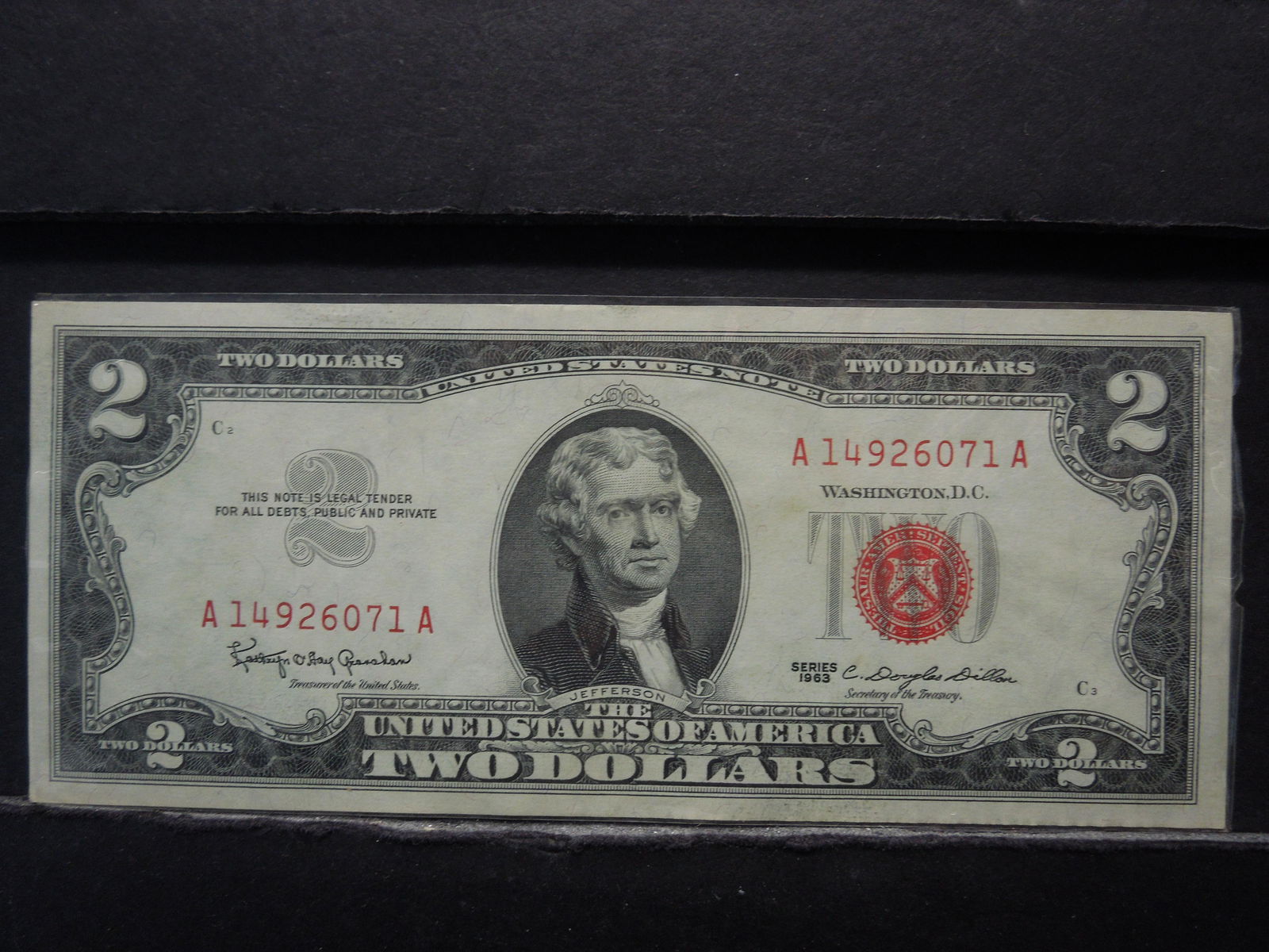 1963 $2 Red Seal Bank Note - Uncirculated (1 of 3)