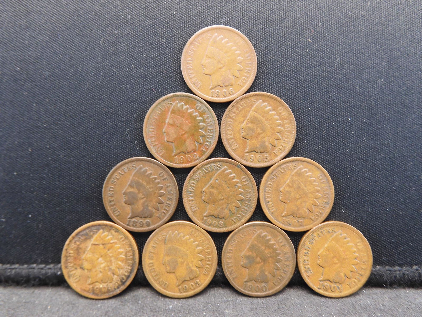 10 Different Indian Cents (1 of 2)