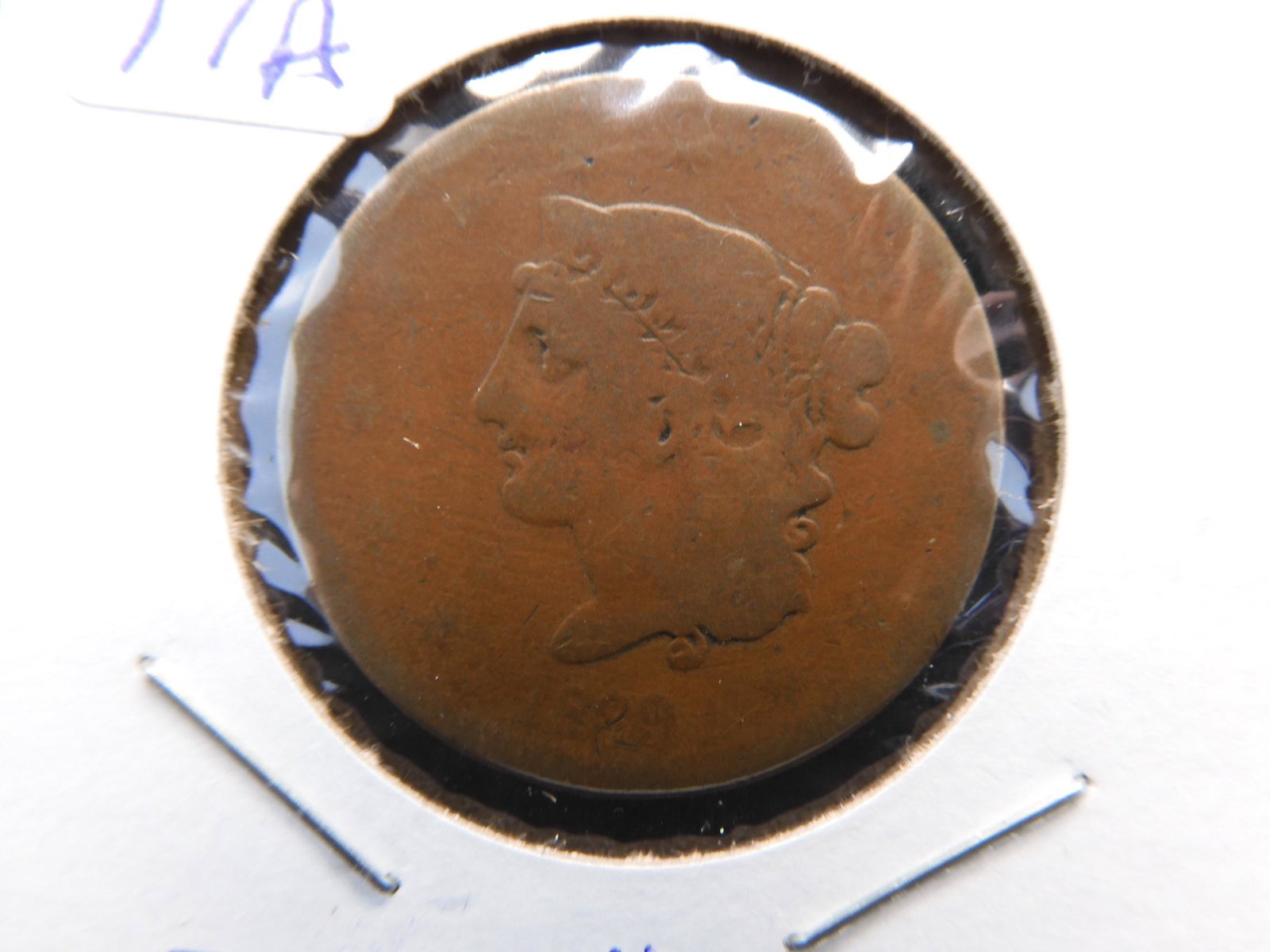 1839 US Large Cent.  The famous â€œboobyâ€ head. (1 of 3)