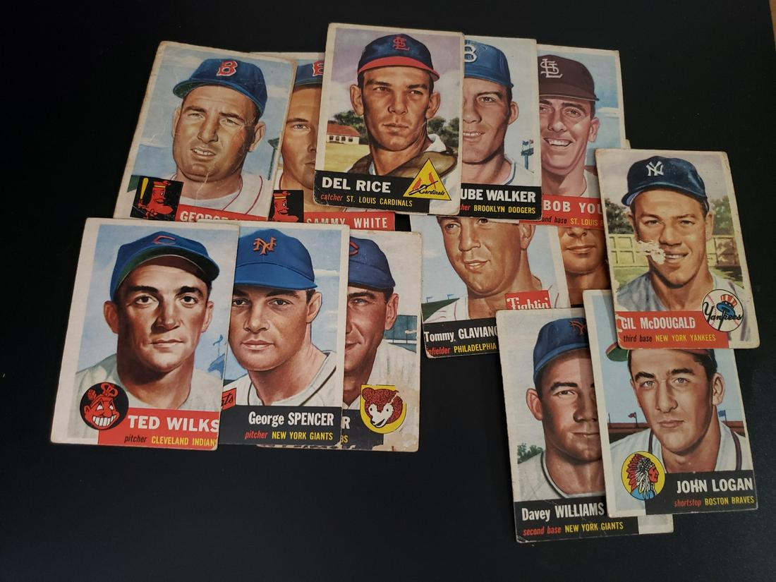 (13) 1953 Topps Lower Grade Baseball Cards (1) HOF (1 of 2)