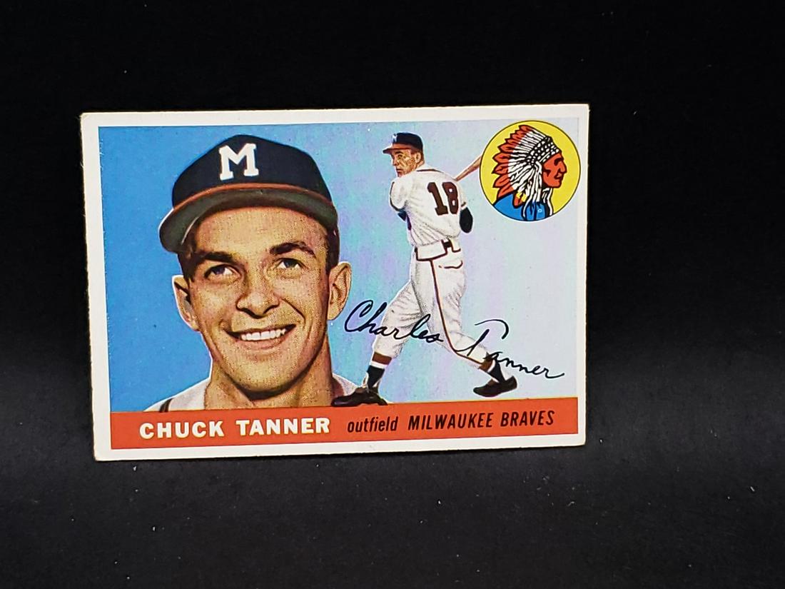 1955 Topps Chuck Tanner #161 Rookie Tough Hi Number (1 of 2)