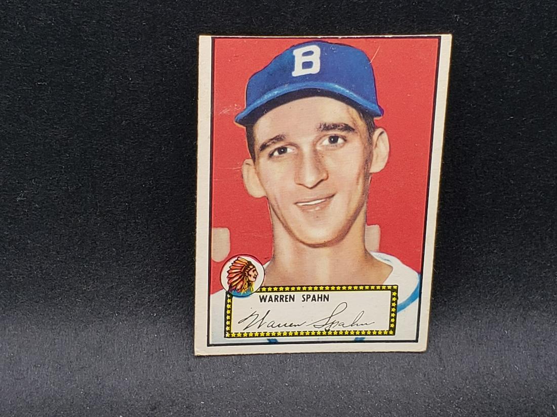1952 Topps Warren Spahn #33 Trimmed HOF (1 of 2)