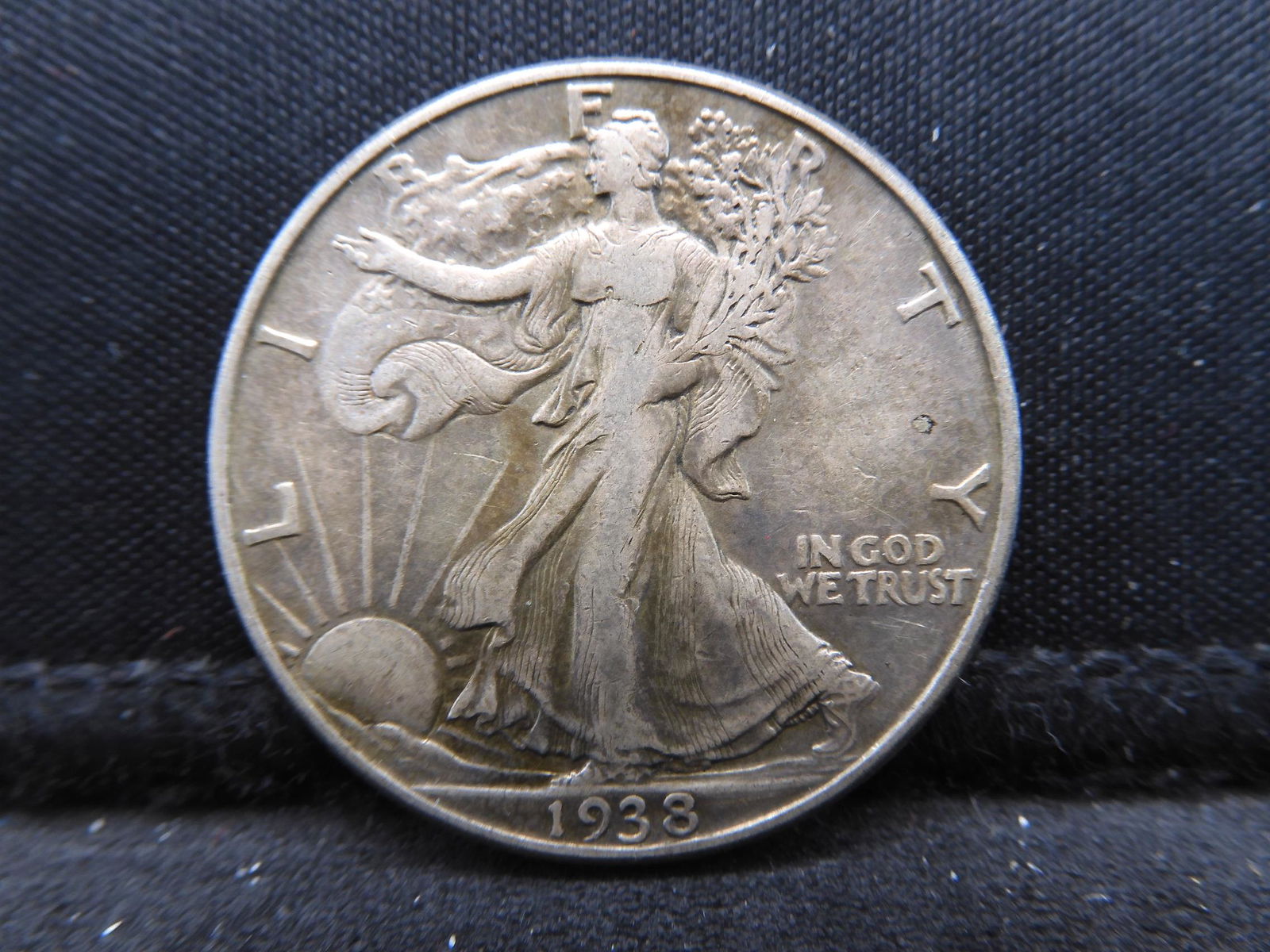 1938-D Walking Liberty Silver Half Dollar Key Date, Ex. (1 of 2)