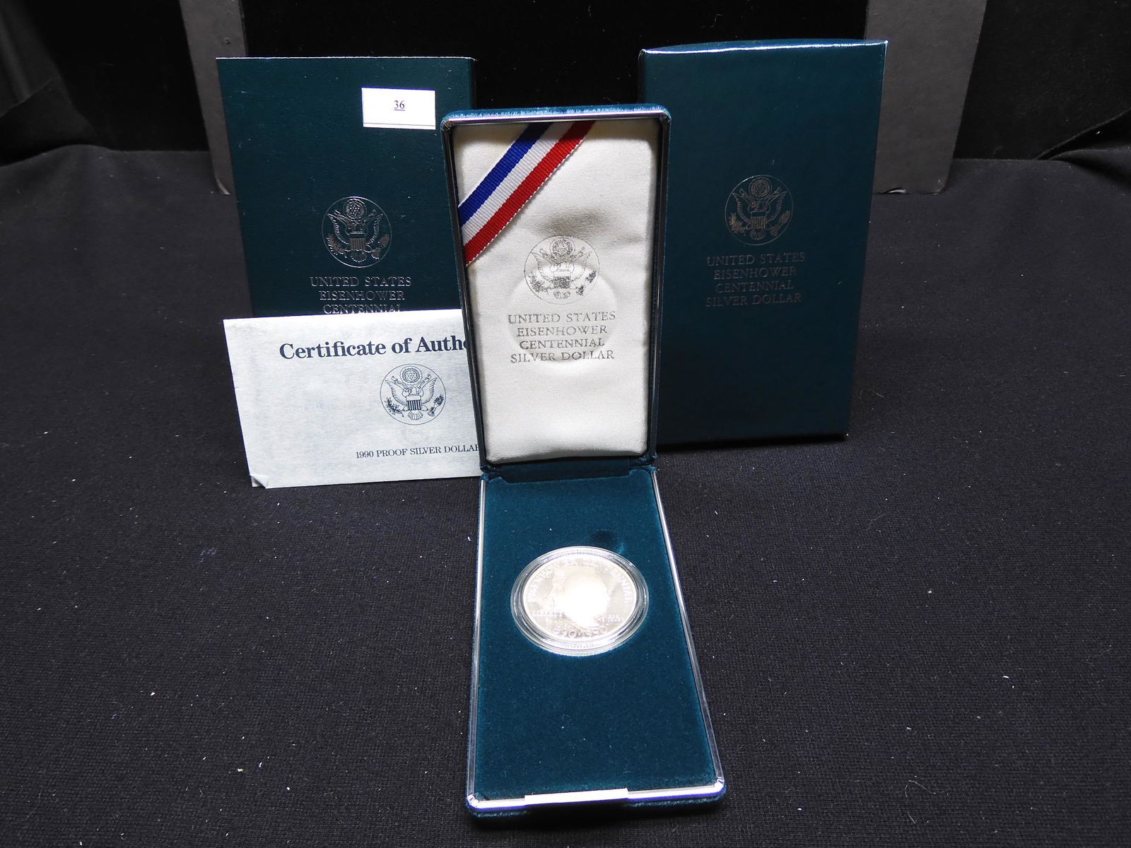 1990 Eisenhower Proof Silver Dollar OGP (1 of 4)