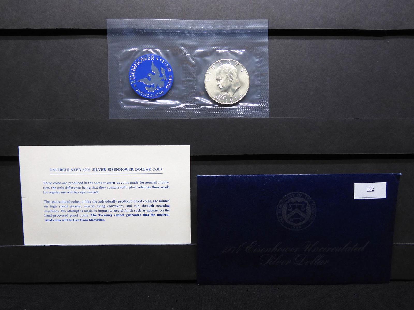 1974 Eisenhower Uncirculated 40% Silver Dollar (1 of 4)