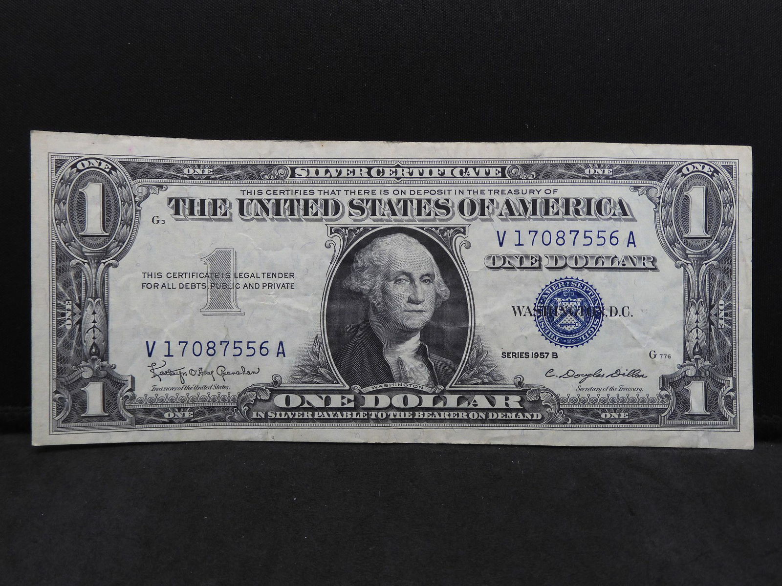 1957 B Series $1.00 Silver Certificate Uncirculated (1 of 3)