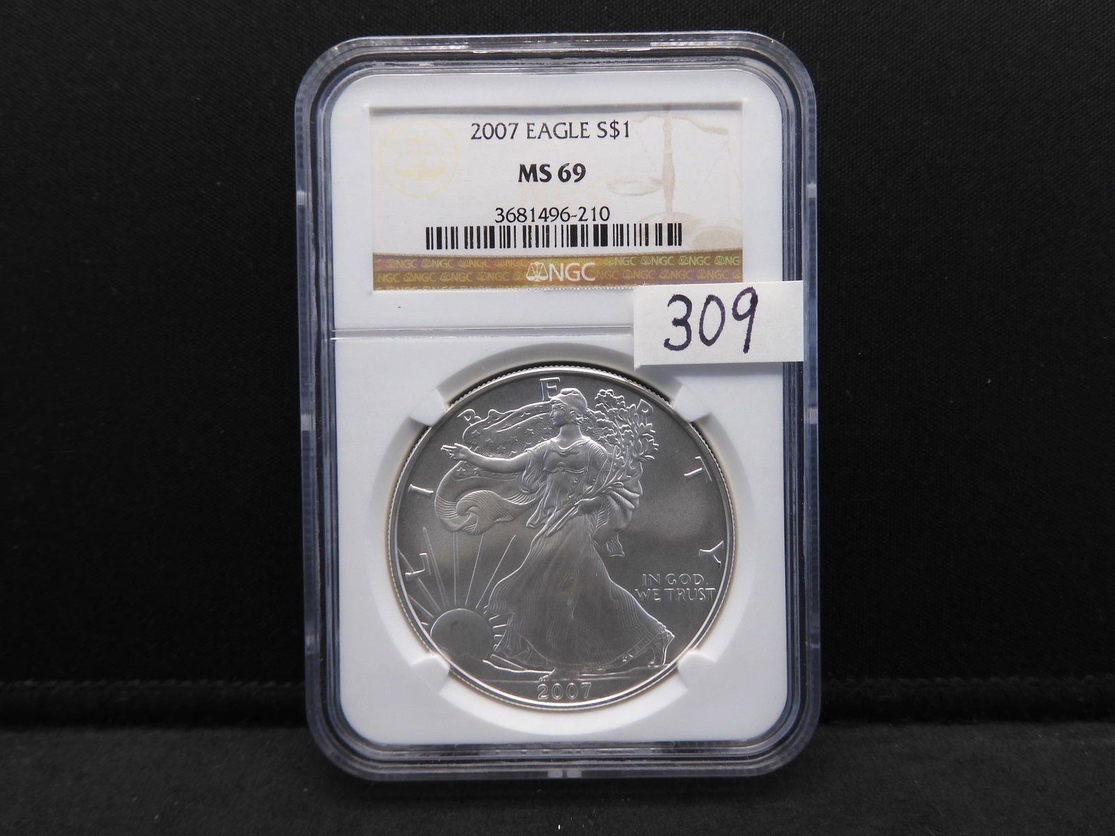 2007 NGC MS69 American Silver Eagle (1 of 4)