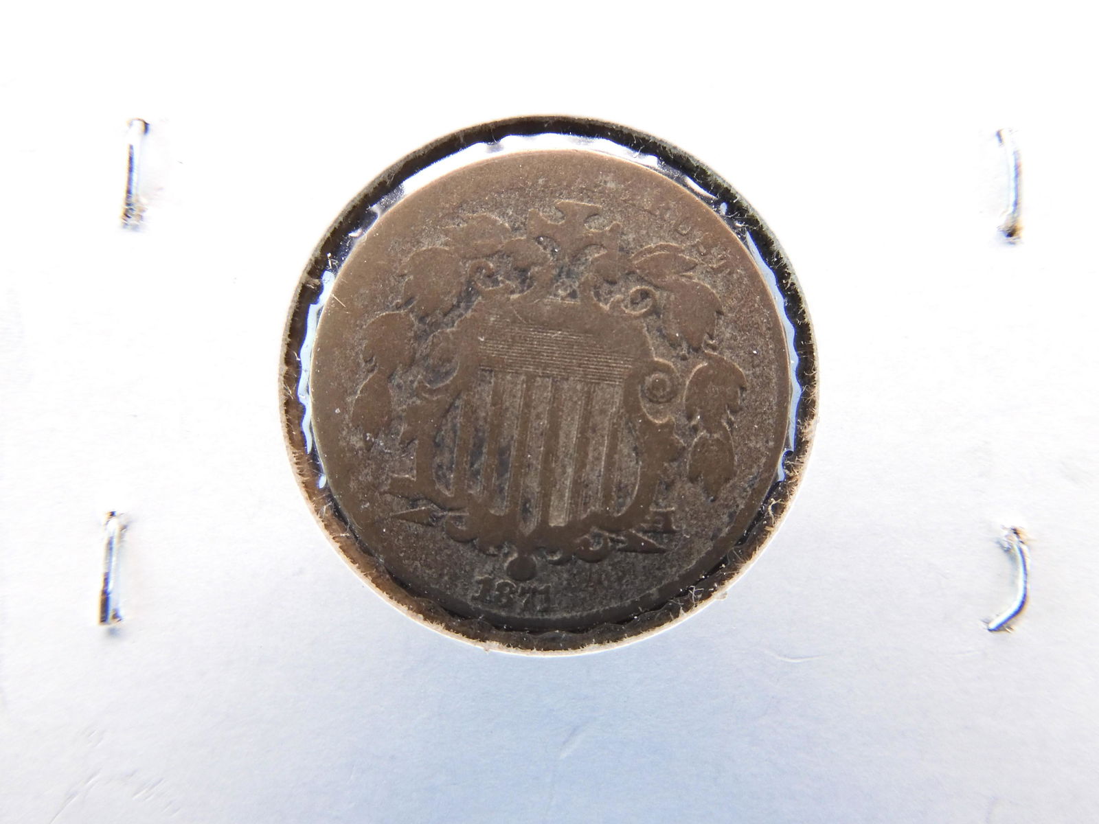 1871 Semi Key Date 1871 shield nickel (1 of 3)