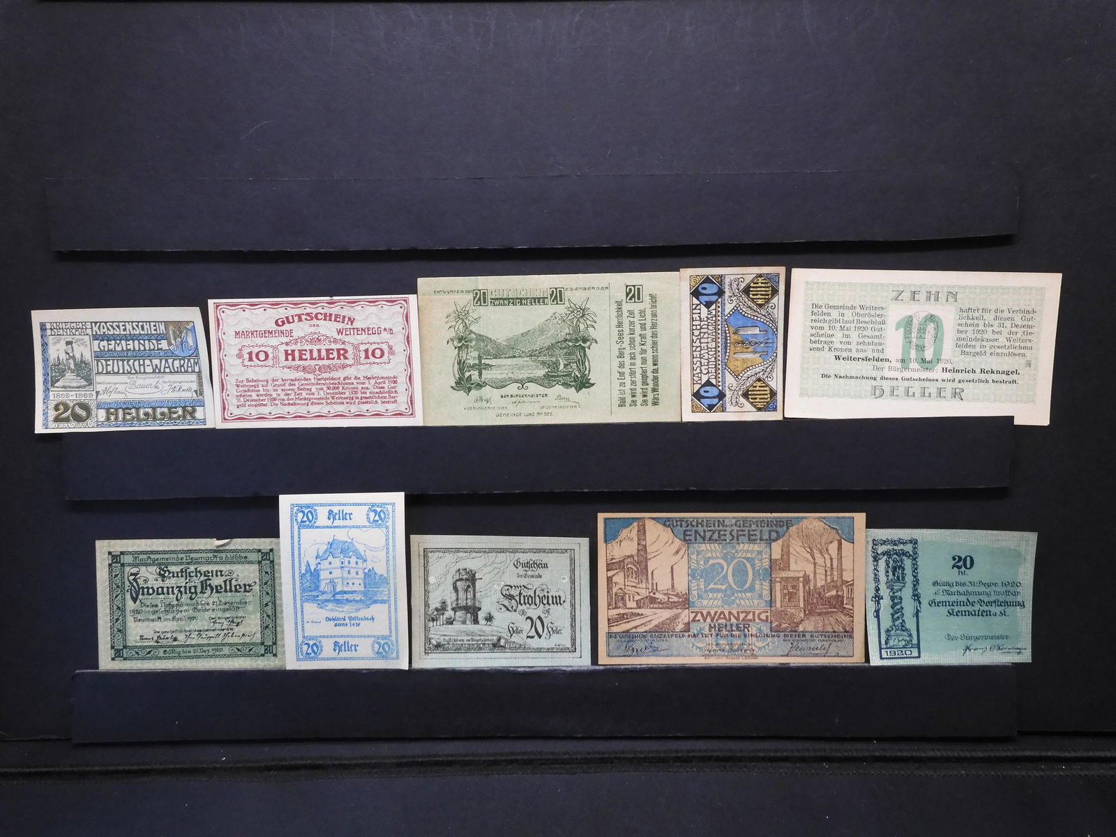 10 Crisp Unc. Austria Notgeld Notes Circa 1920 (1 of 5)