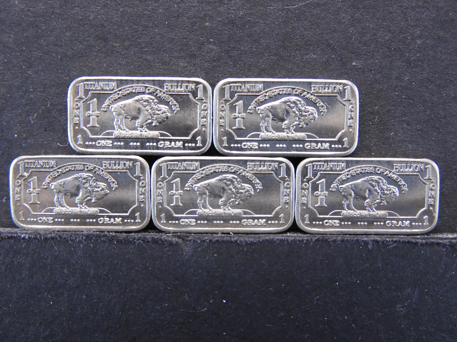 5 One Gram Titanium Bullion Bars (1 of 2)