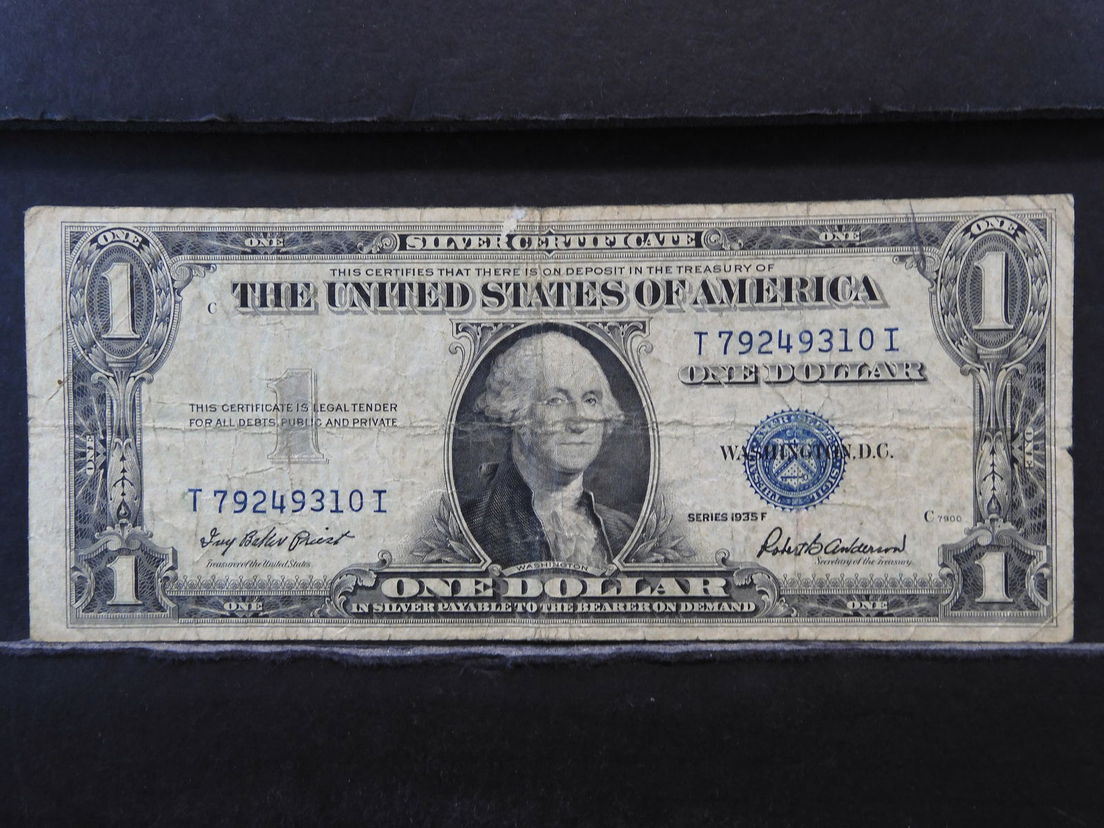 1935 F One Dollar Silver Certificate (1 of 3)