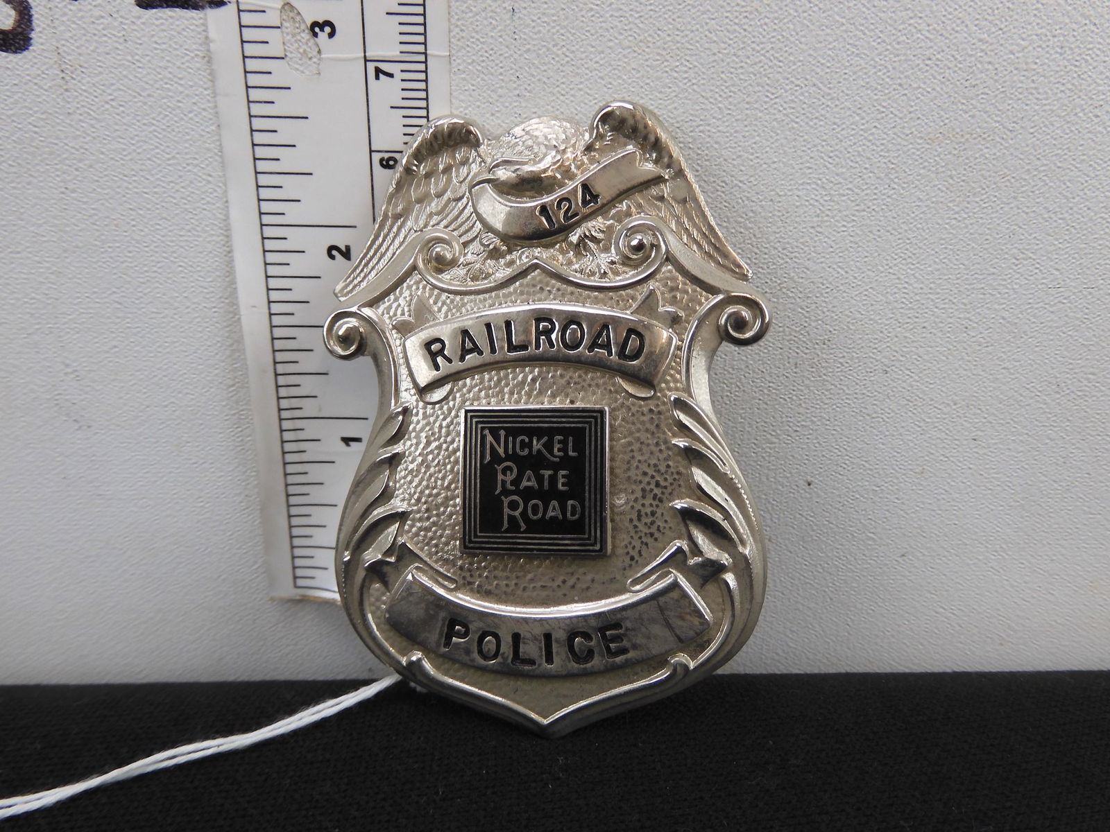 NKP RR police badge #124, Nickel Plate Road (1 of 4)