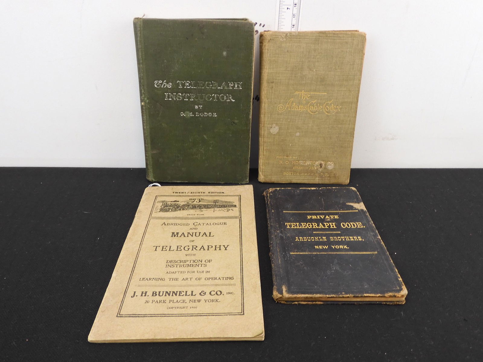 Lot of 3 small hardbound books on telegraphy plus 1 (1 of 9)