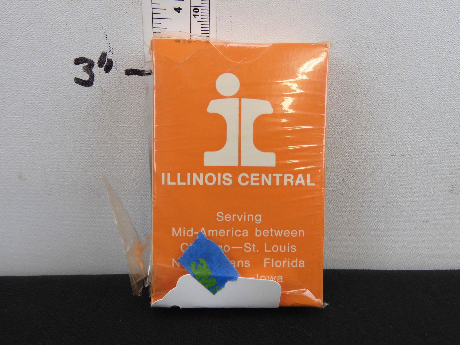 ILLINOIS CENTRAL playing cards, sealed with New Orleans (1 of 2)