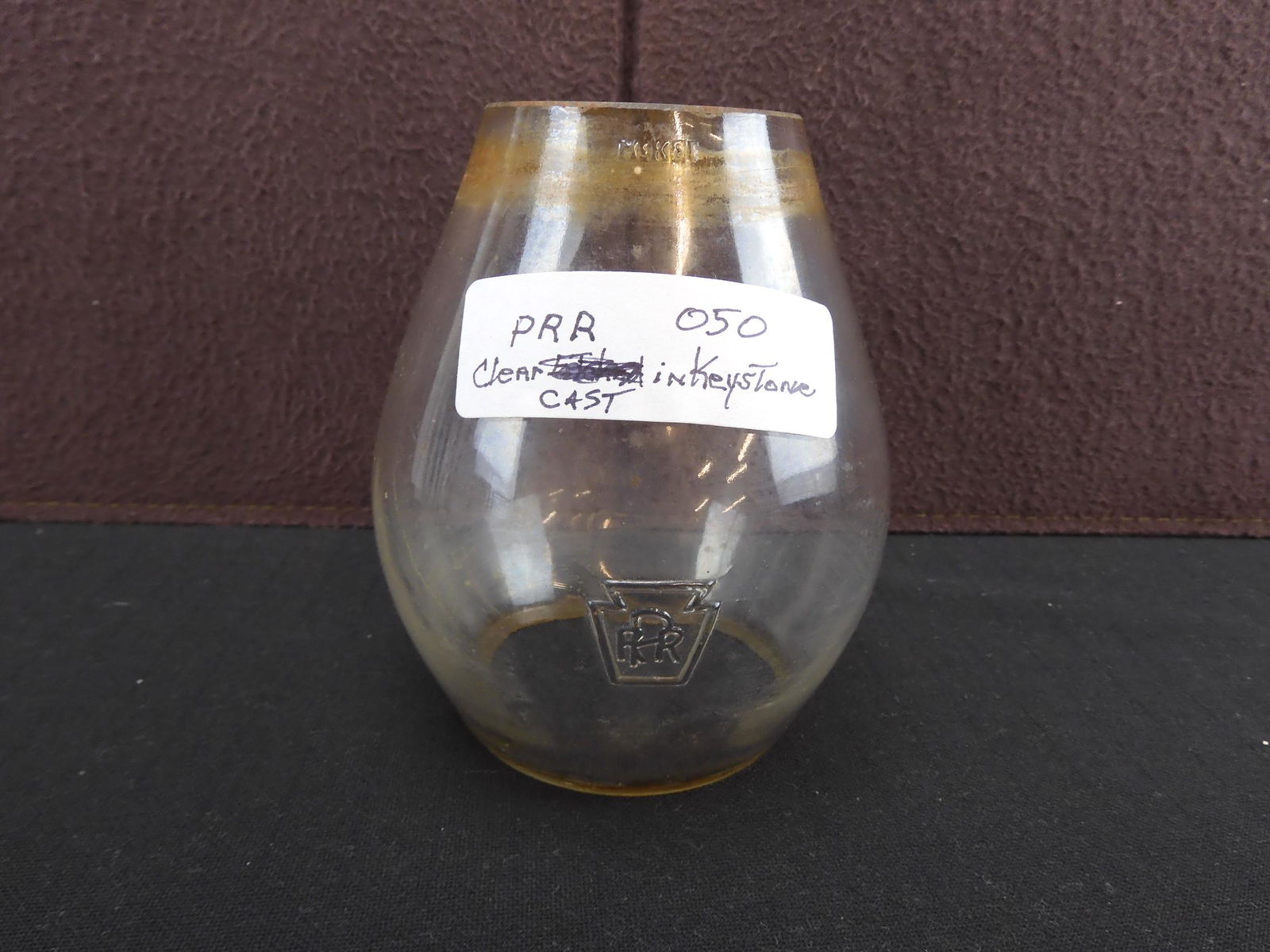 spare railroad kerosene lantern globe, clear, 5-3/8" (1 of 4)