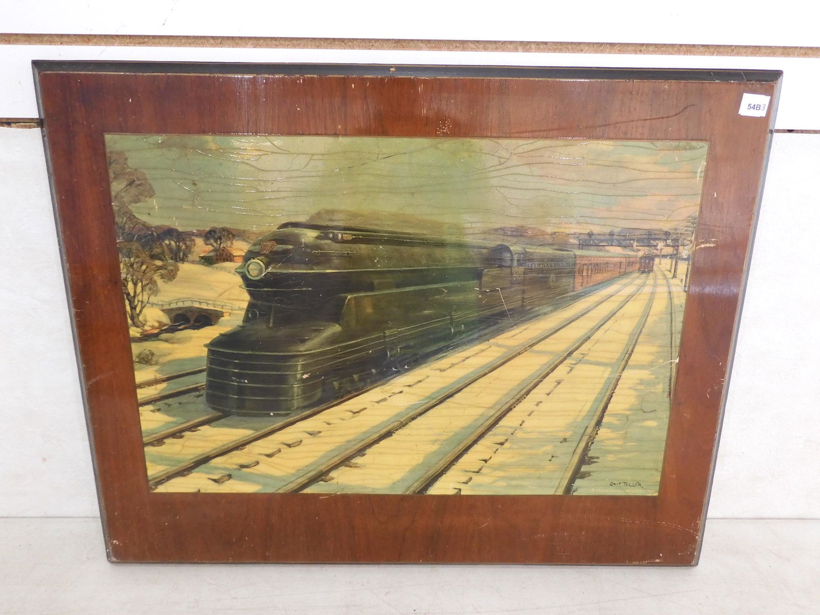 Pennsylvania RR advertising Picture  28" x 23" on Wood (1 of 4)