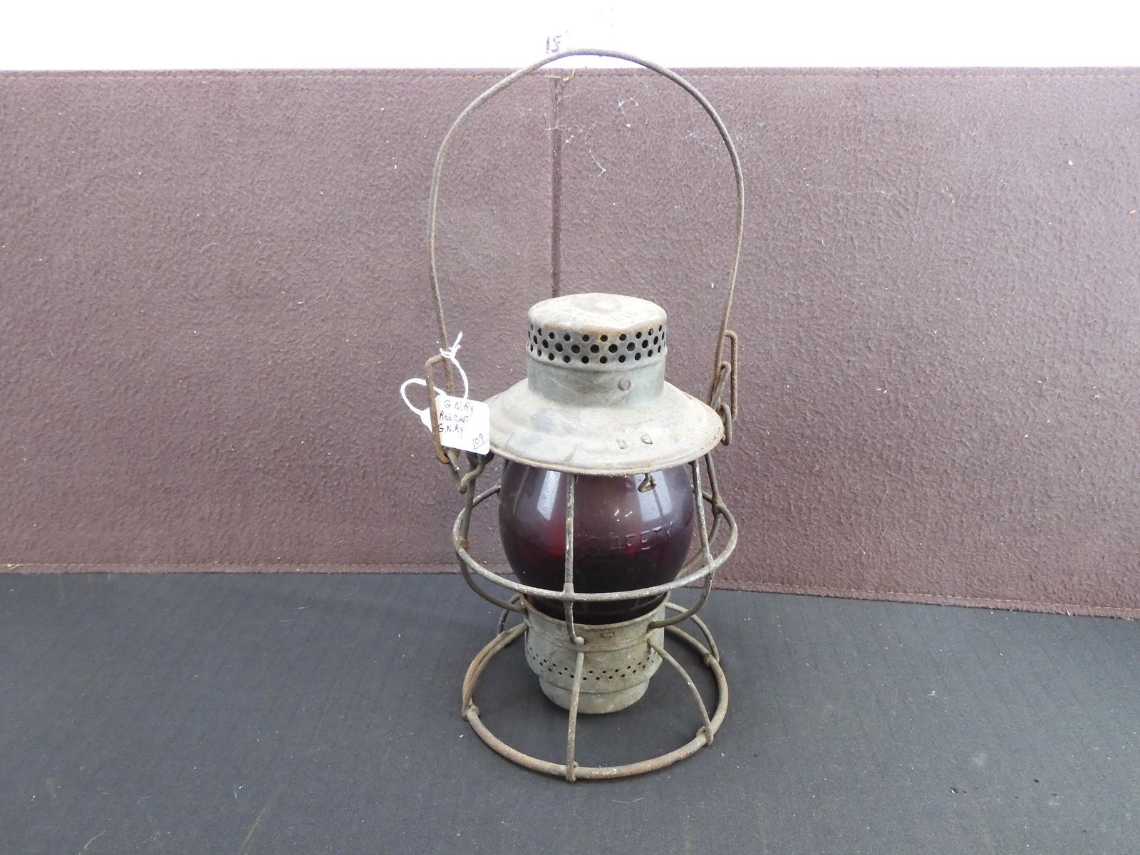 "GN RY" Adlake 1913 Reliable lantern with 5-3/8" red (1 of 6)