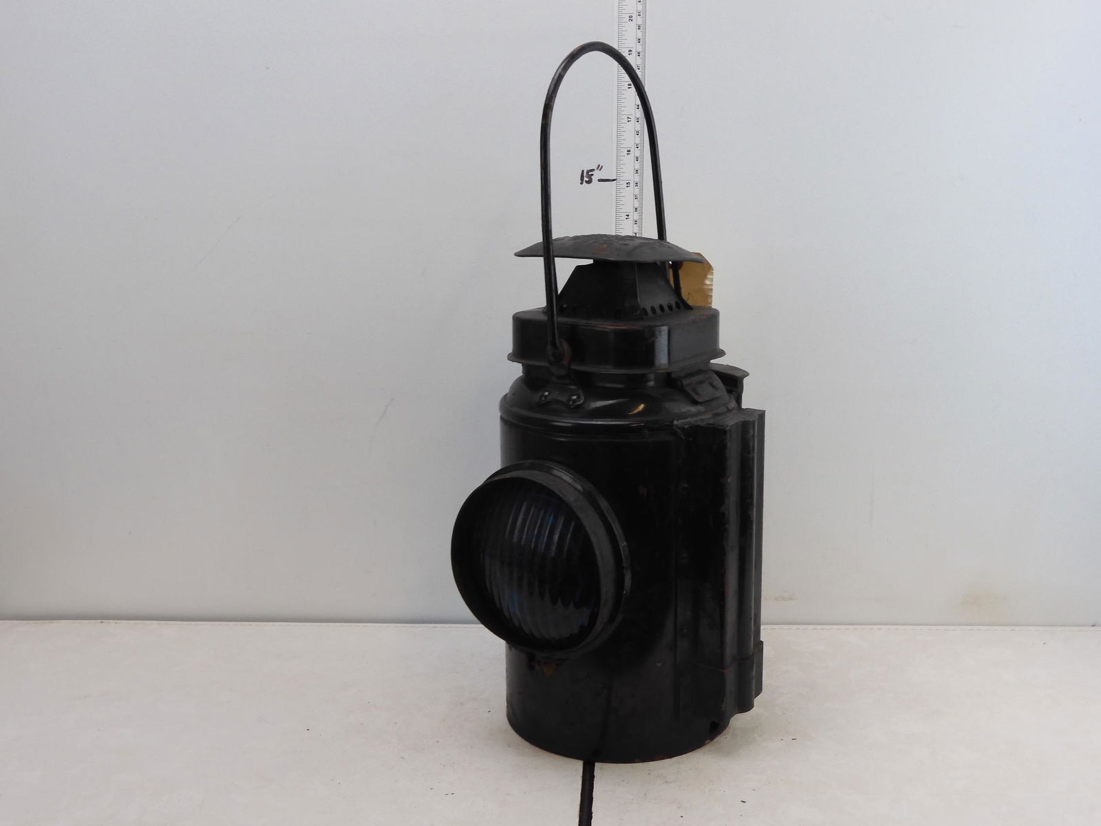 unmarked Adlake kerosene semaphore lamp with single (1 of 7)