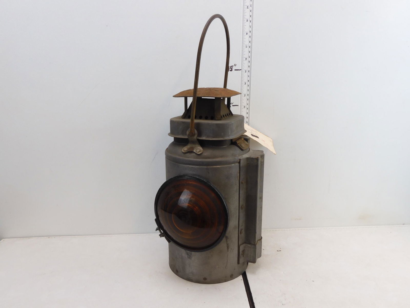 unmarked Adlake kerosene semaphore lamp with single (1 of 8)