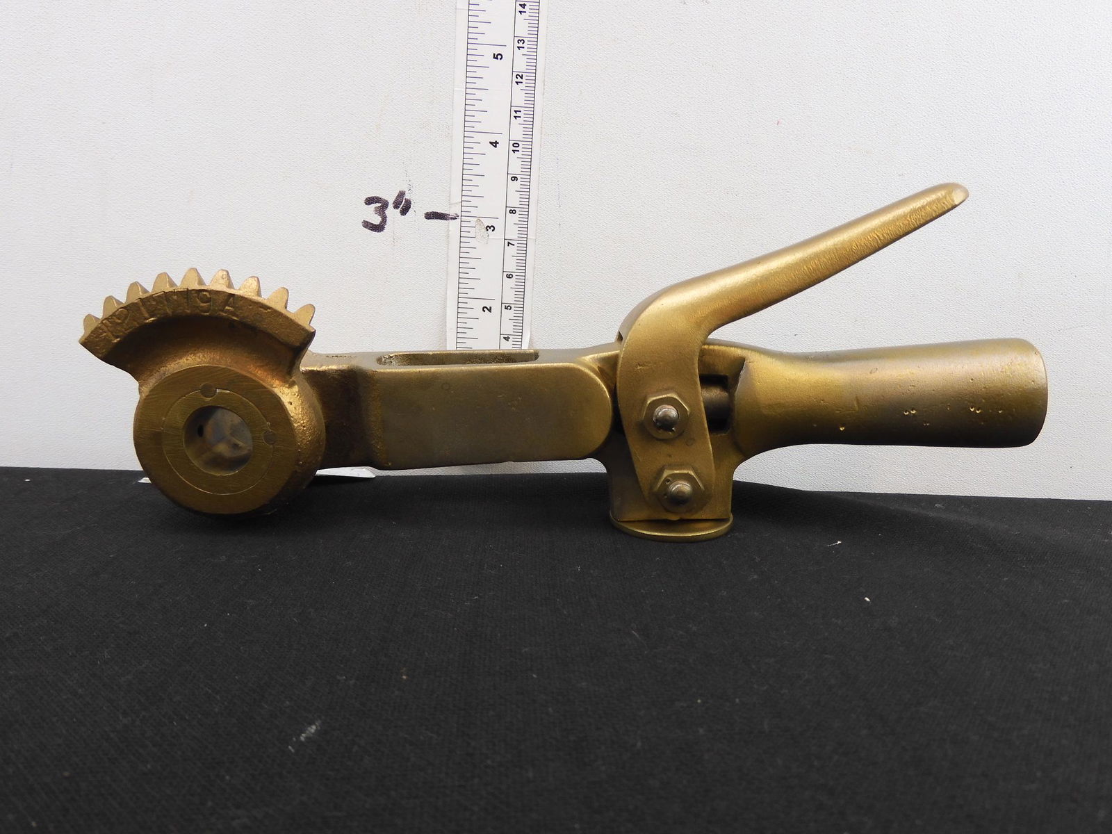 RARE US&S interlocking machine handle, all brass, No. (1 of 5)