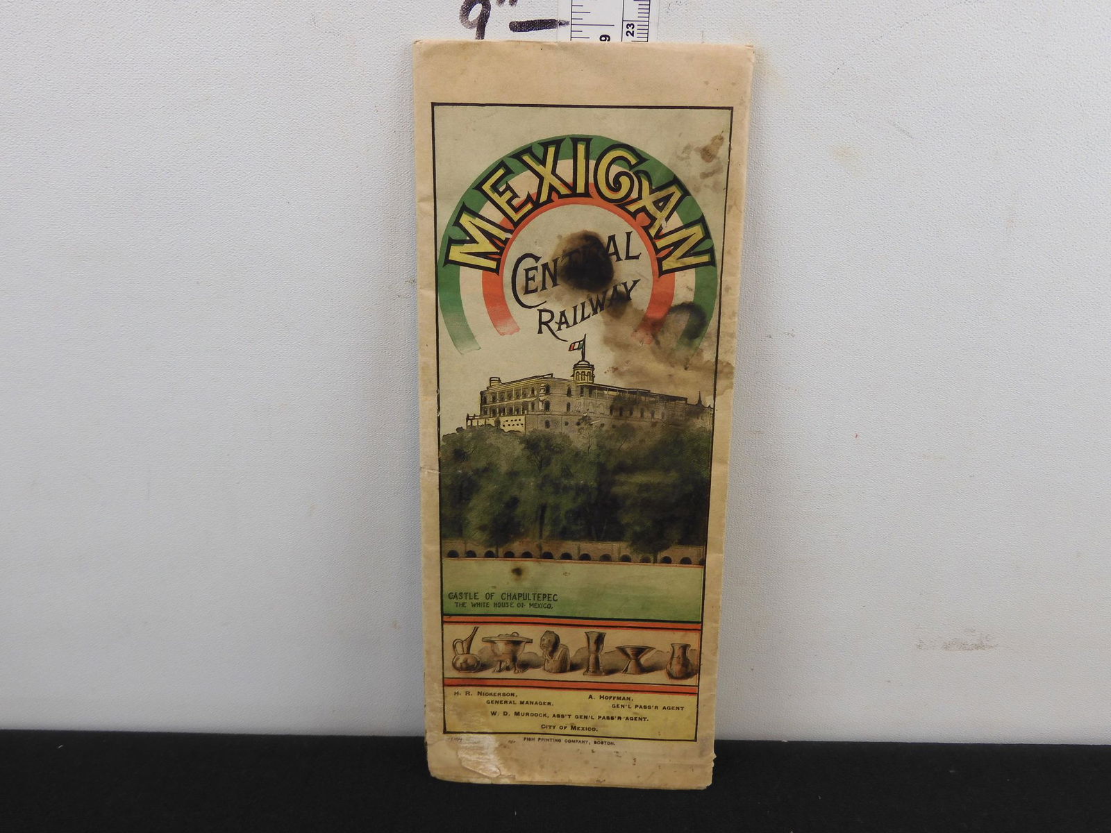 MEXICAN CENTRAL RAILWAY public timetable, 1899, (1 of 7)