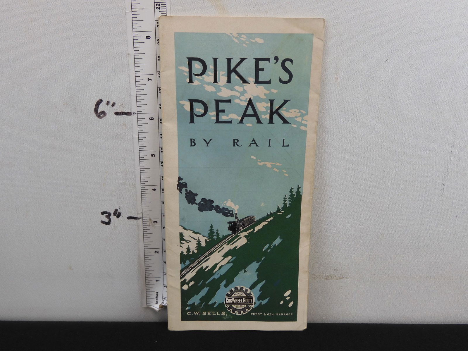 PIKE'S PEAK BY RAIL, COG WHEEL ROUTE, sales brochure in (1 of 3)