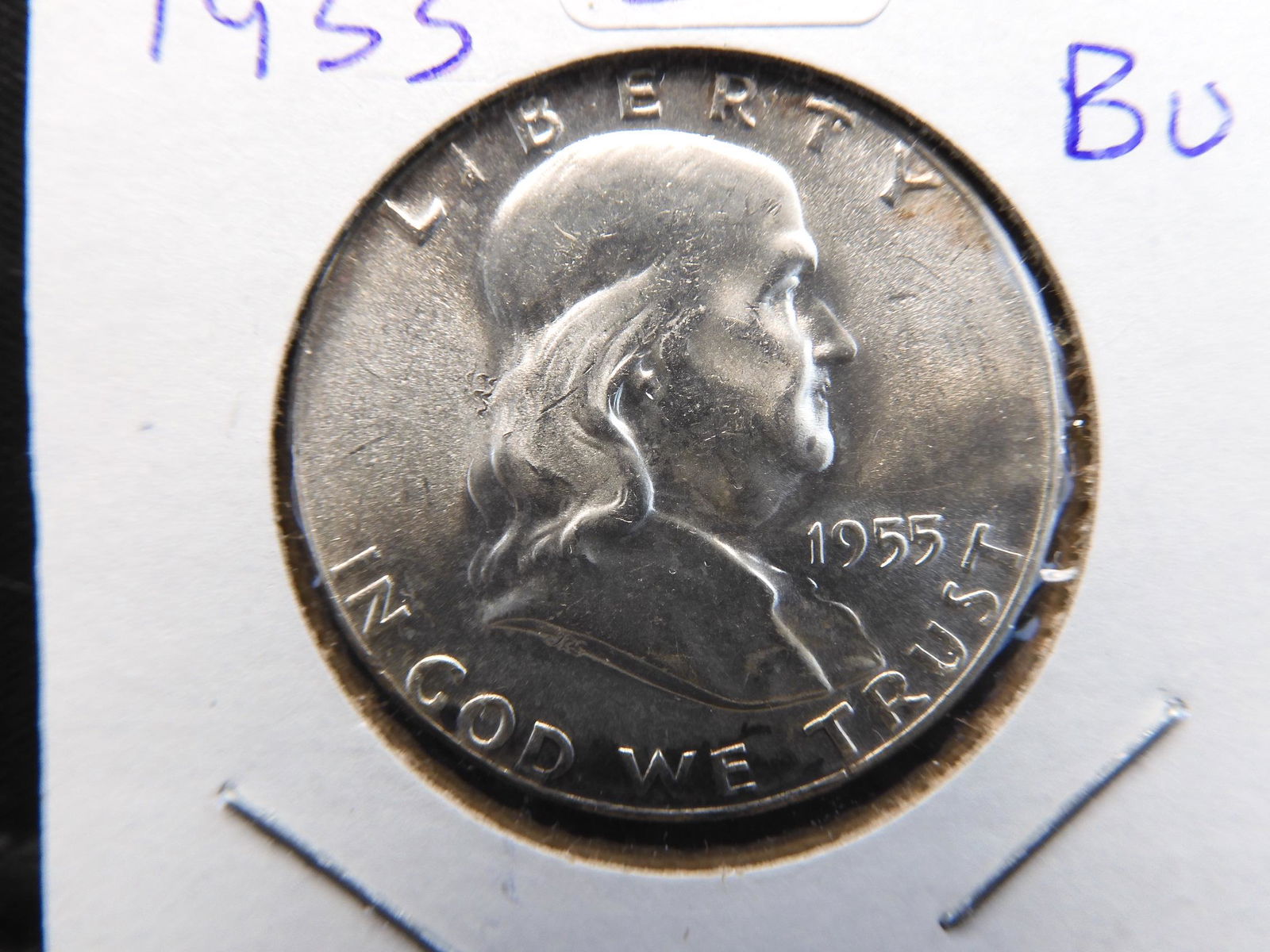 1955 Franklin Half.  GEM BU.  Really Nice. (1 of 3)