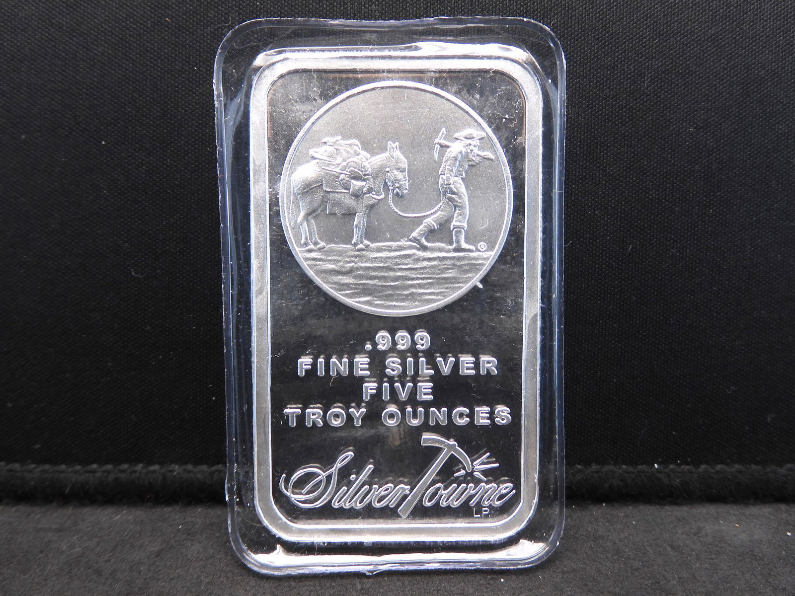 .999 Fine Silver "FIVE" Troy Ounces - Silver Towne (1 of 3)
