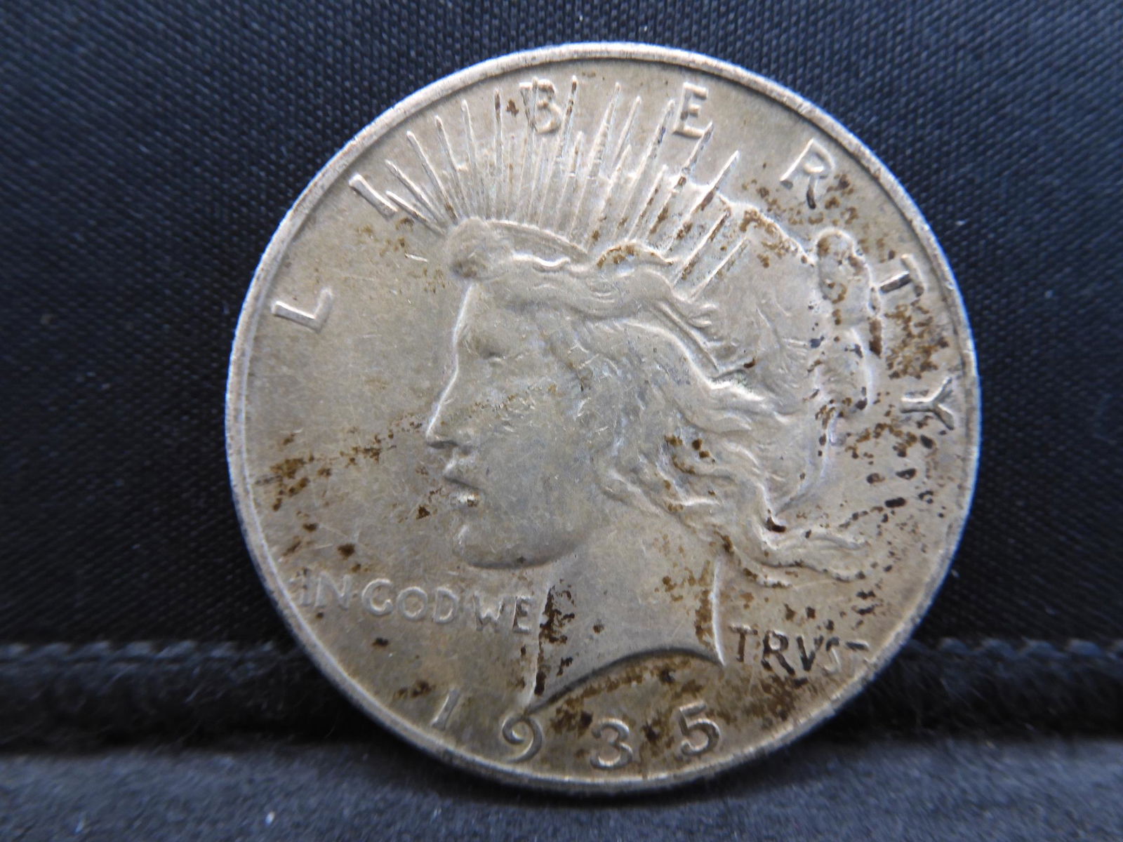 1935-S Semi-Key Date Peace Silver Dollar. (1 of 2)