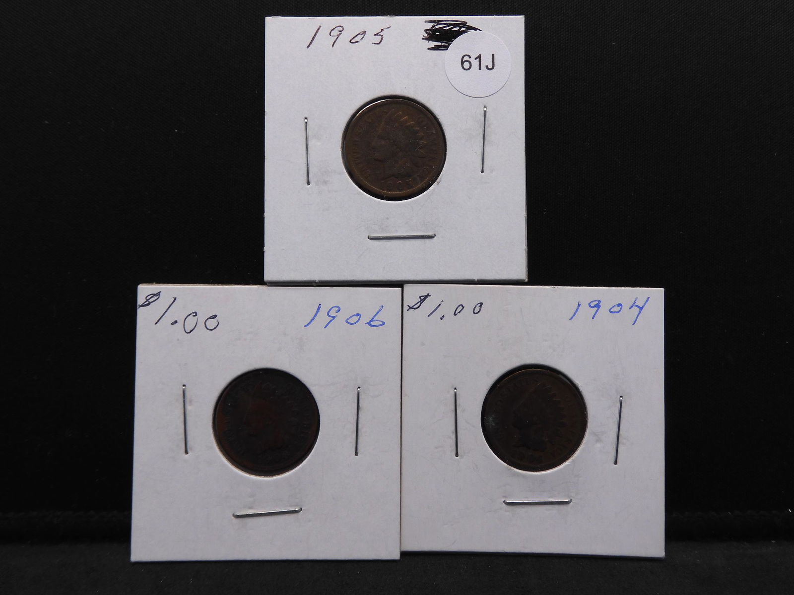 1904, 05,06 Indian Head Cents (1 of 7)