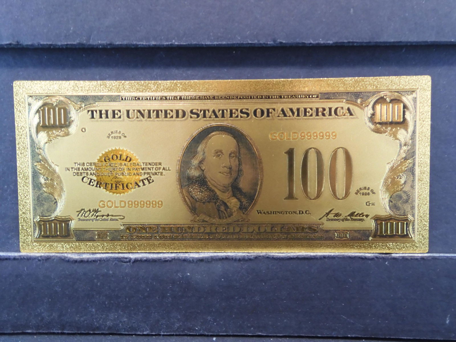 1928 $100 Gold Certificate 24K Gold Foil Note (Not (1 of 3)