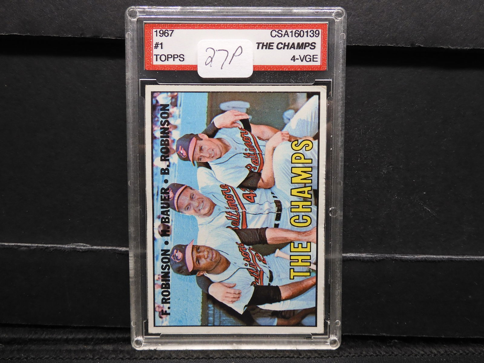 1967 Topps #1 Frank Robinson The Champs CSA 4-VGE (1 of 4)