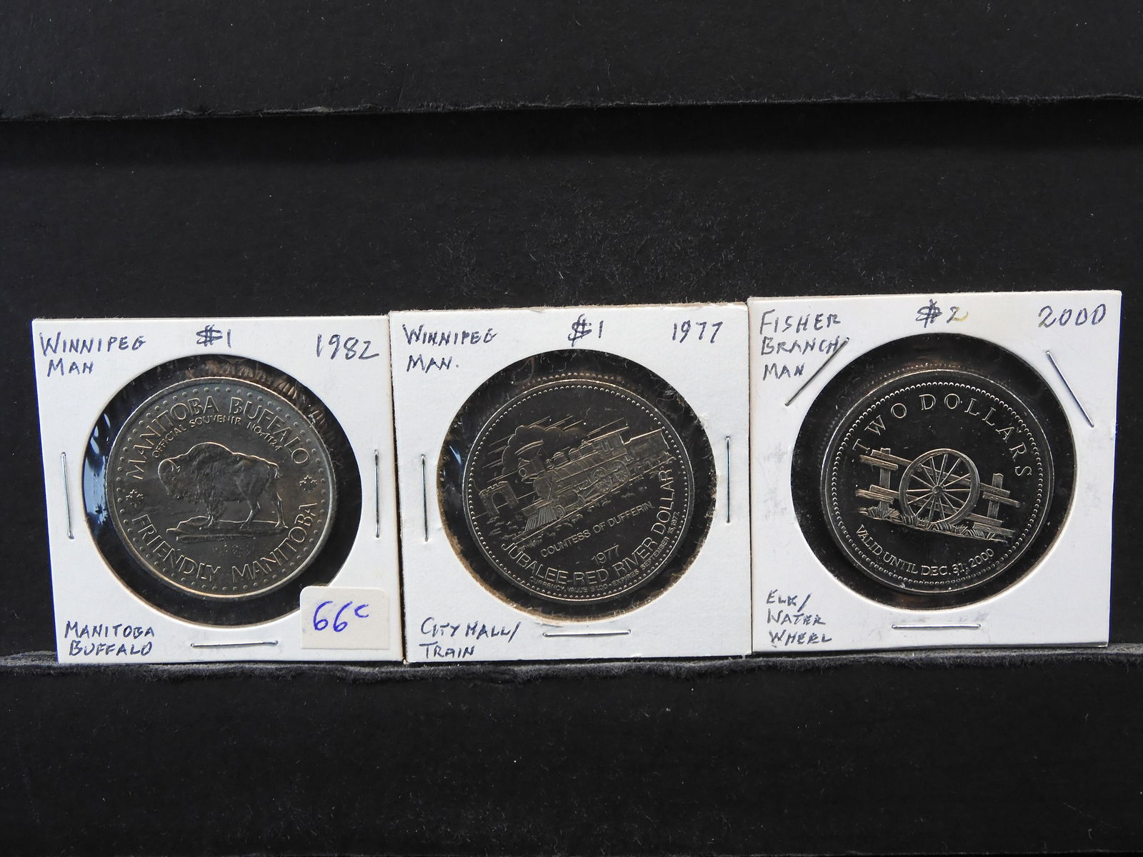 (3) BU CANADIAN TOKENS (1982 MANITOBA/1977 CITY (1 of 3)