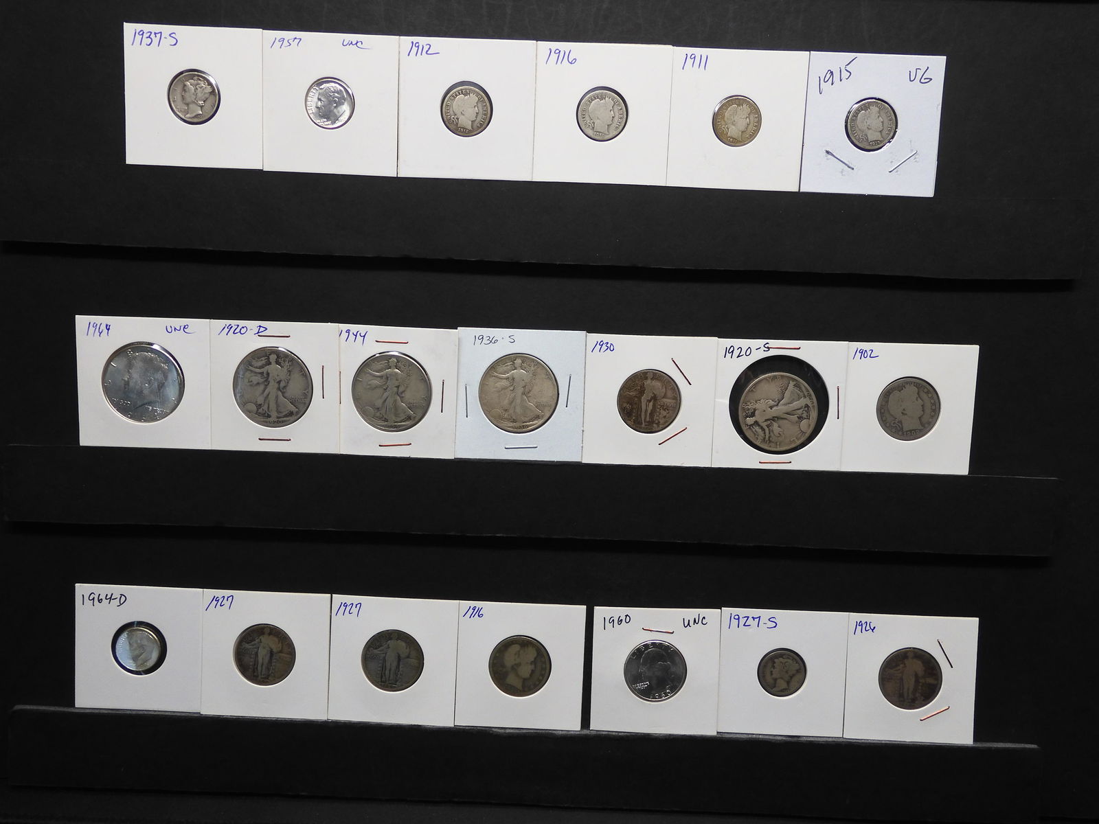 (20) U.S. 90% Silver Coins [4 Walking Liberty H.D., 1 (1 of 13)