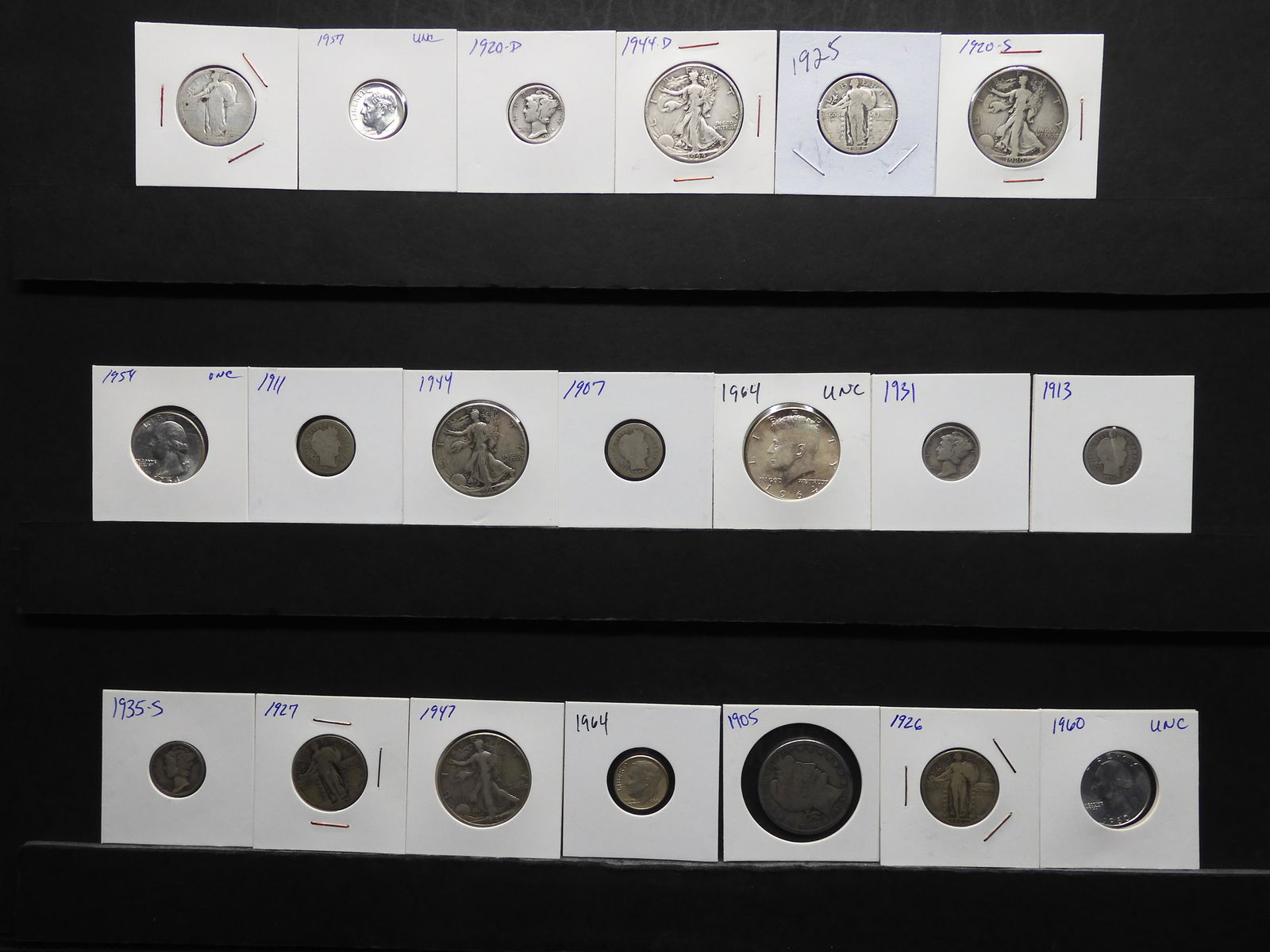 (20) U.S. 90% Silver Coins [4 Walking Liberty H.D., 1 (1 of 13)