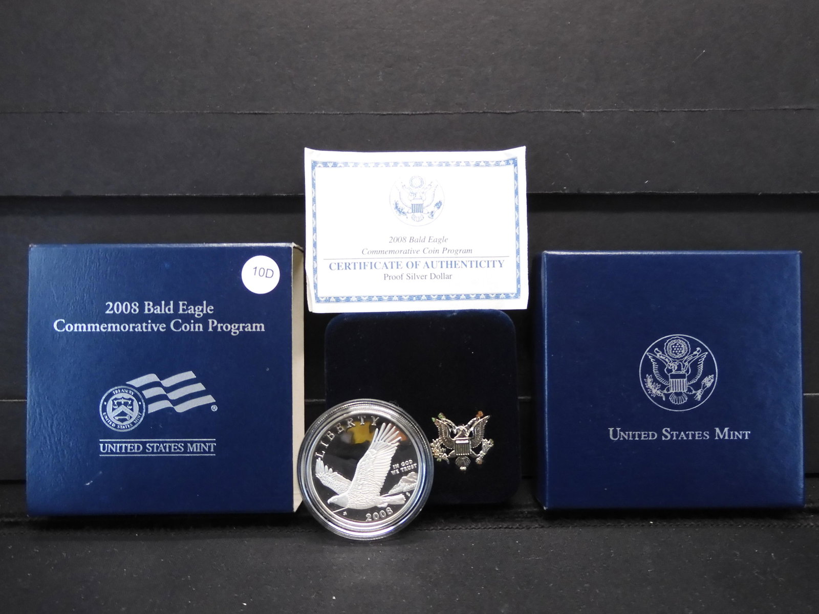 2008 Bald Eagle Comm. Silver Dollar 90 %: 2008 Bald Eagle Comm. Silver Dollar 90 %