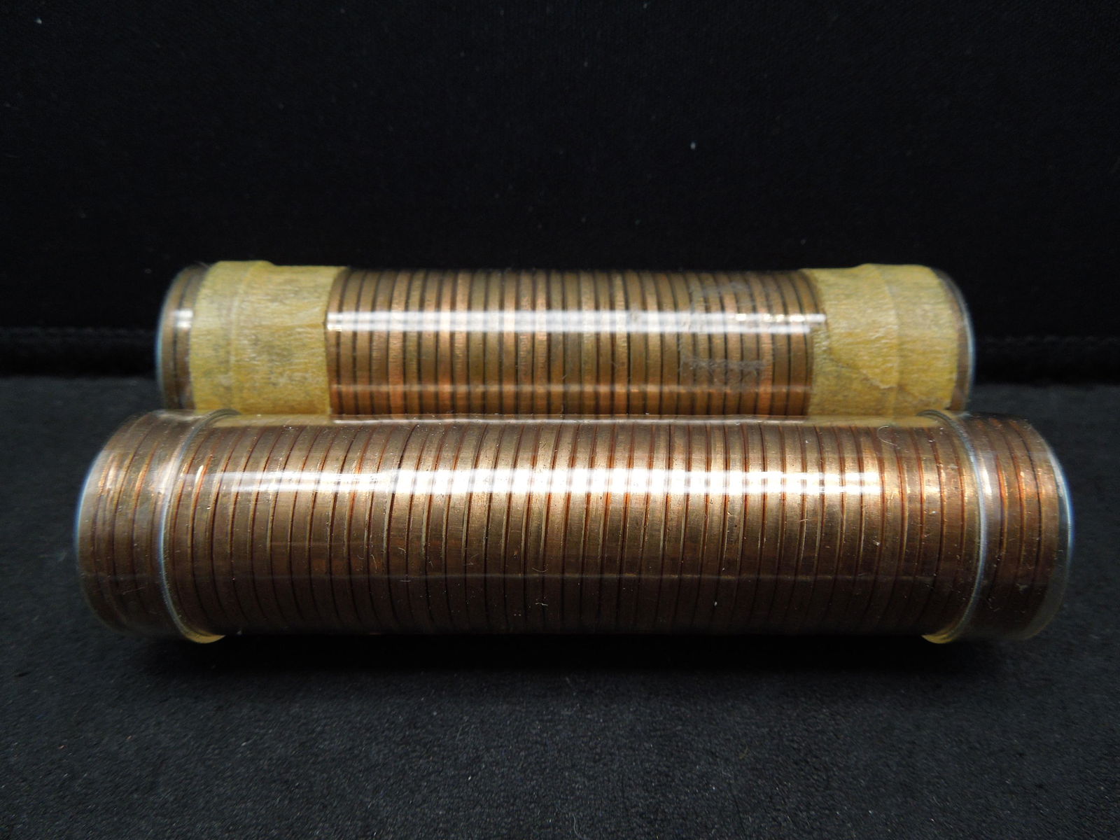 1954, 1958-D BU WHEAT ROLLS RED RED RED!! (1 of 3)