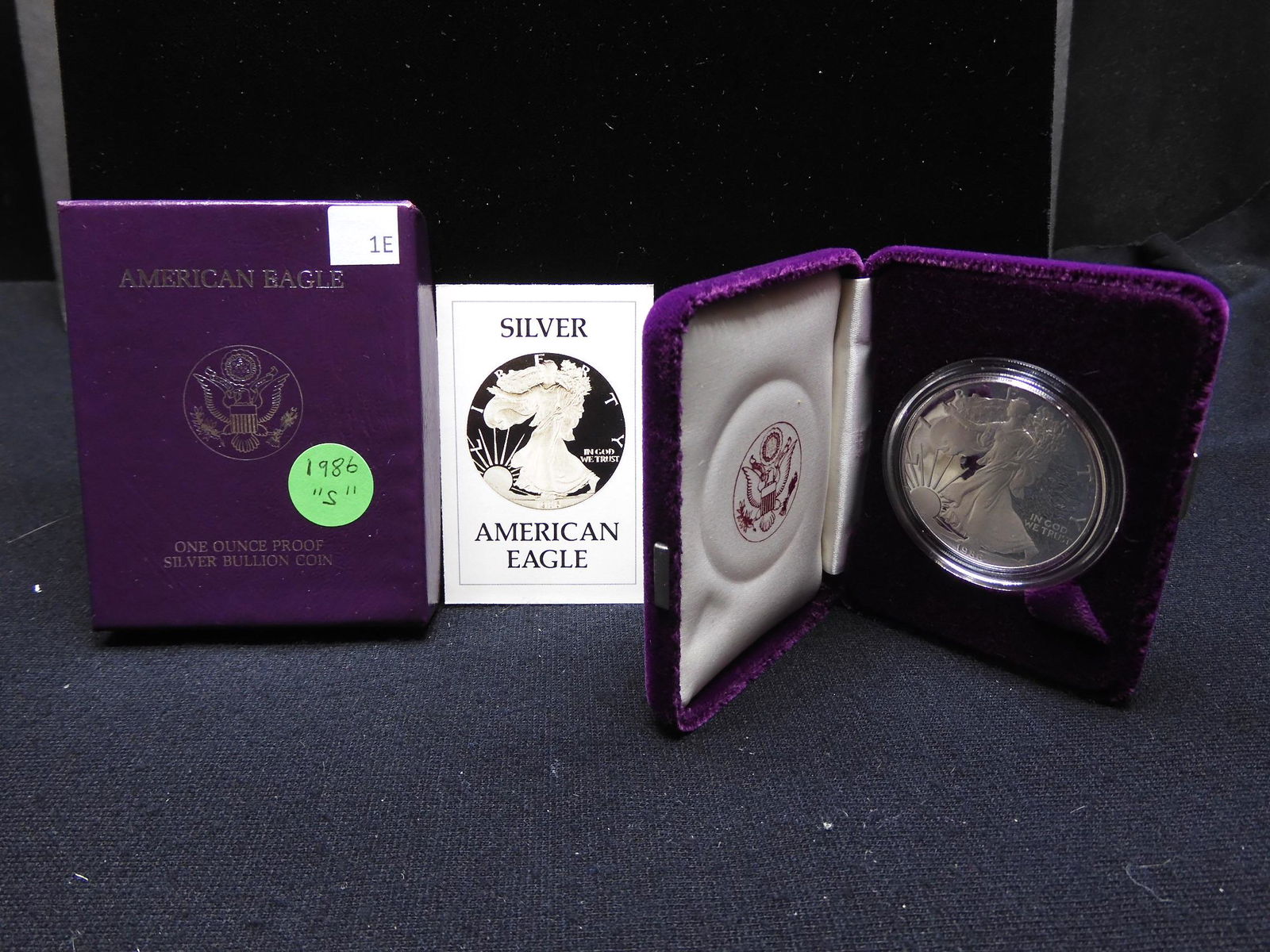 1986 S Proof, American Silver Eagle .999 Fine Silver, 1 (1 of 4)