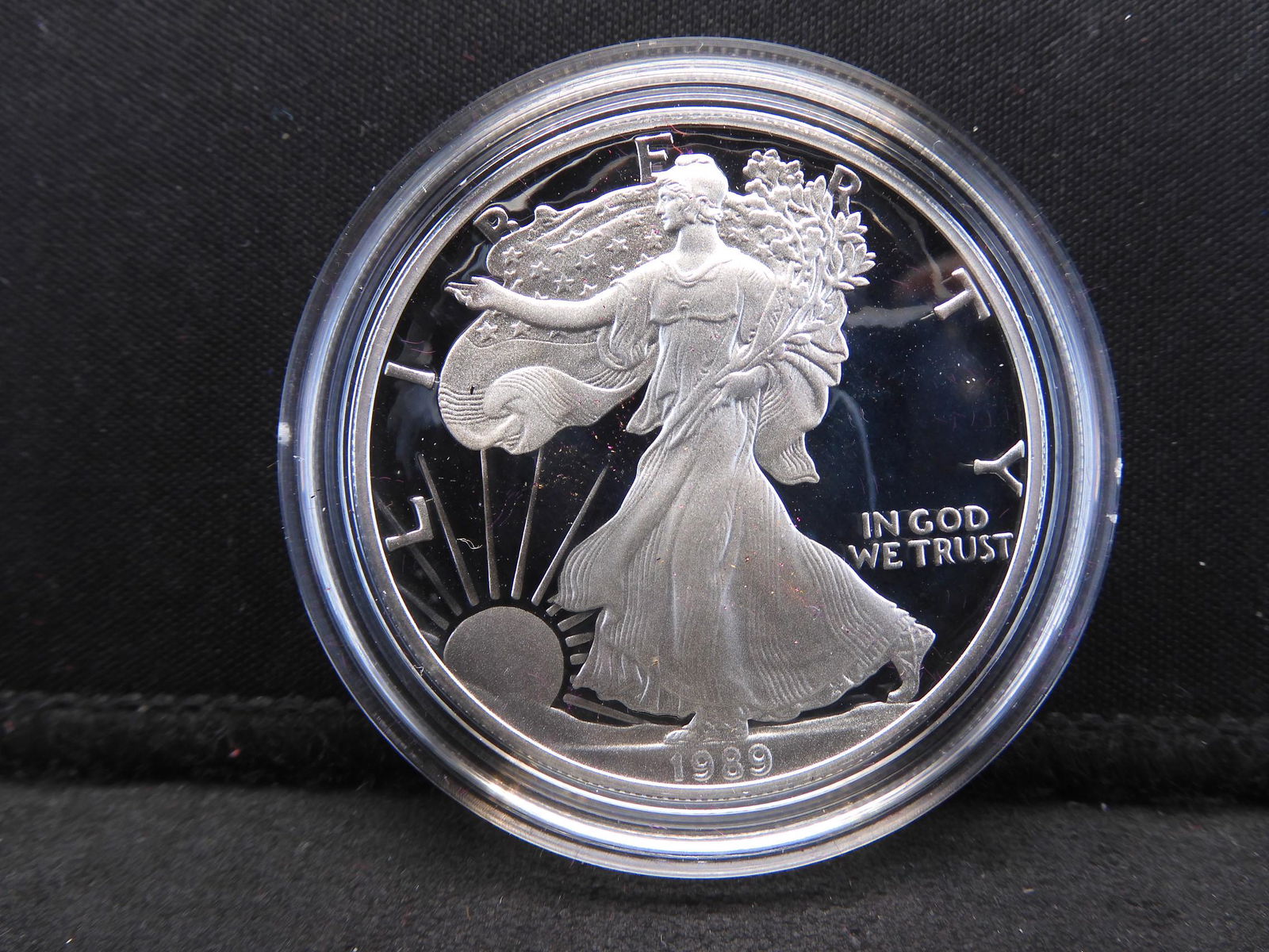 1989 S Proof, American Silver Eagle .999 Fine Silver, 1 (1 of 4)