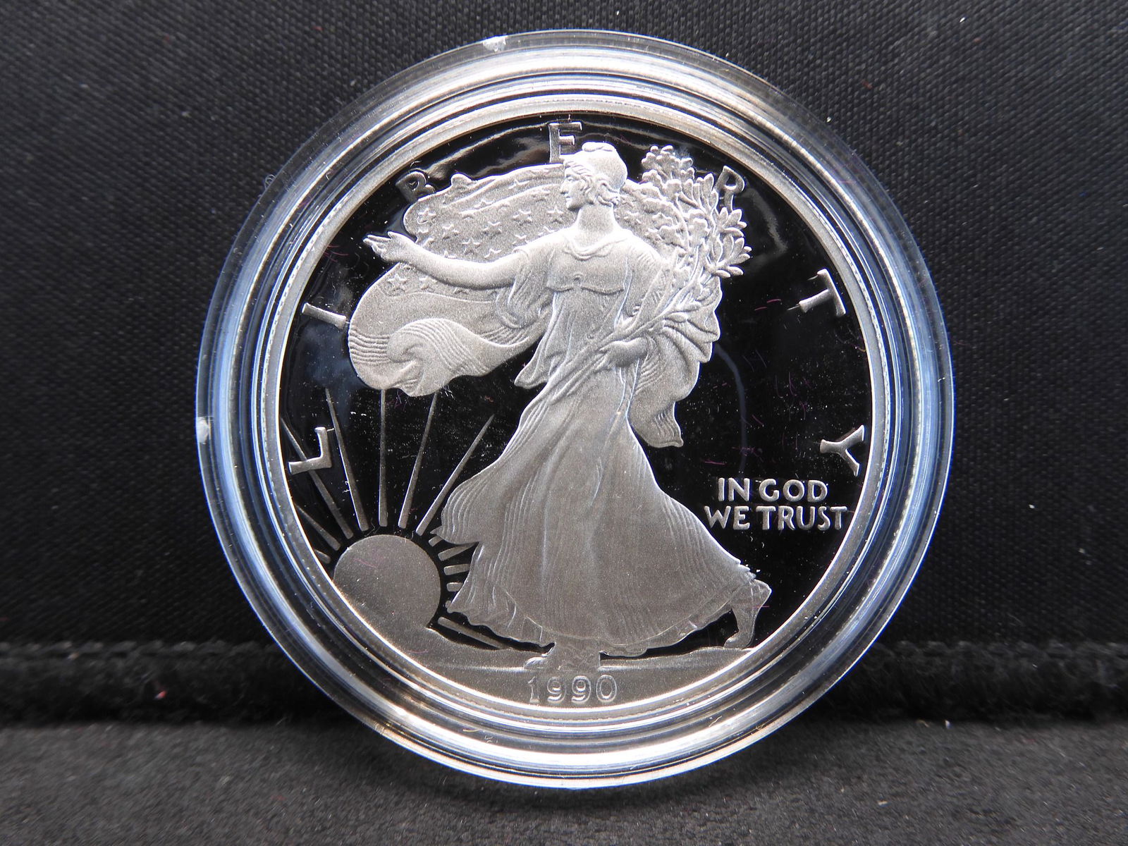 1990 S Proof, American Silver Eagle .999 Fine Silver, 1 (1 of 4)