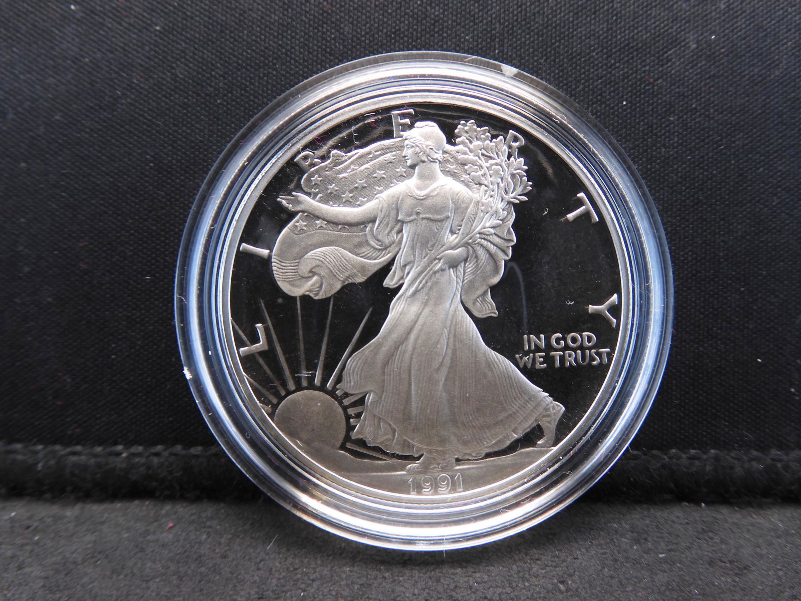 1991 S Proof, American Silver Eagle .999 Fine Silver, 1 (1 of 4)