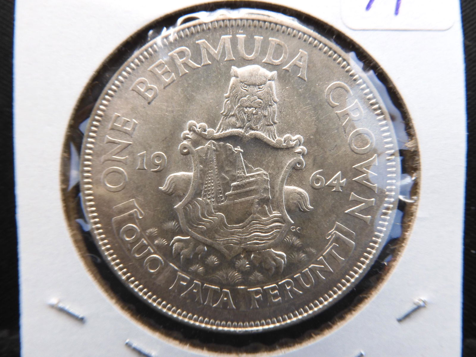 1964 Bermuda Silver Crown.  BU. (1 of 3)